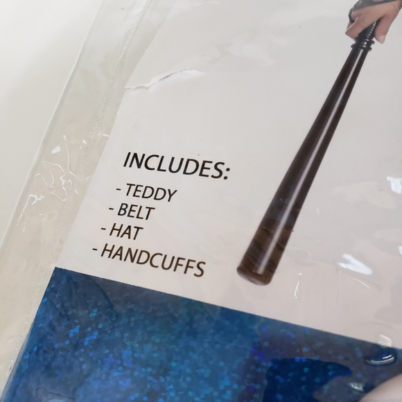 NEW Party King Wet Look Bonded Cop Police Costume Small - Picture 3 of 6